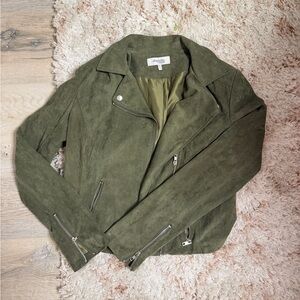 Olive Green Suede Jacket